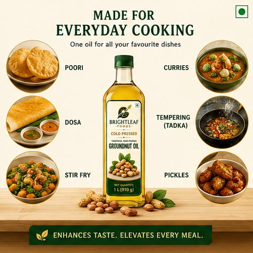 BrightLeaf Cold-Pressed Groundnut Oil
