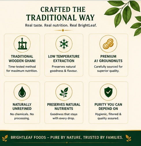 BrightLeaf Cold-Pressed Groundnut Oil