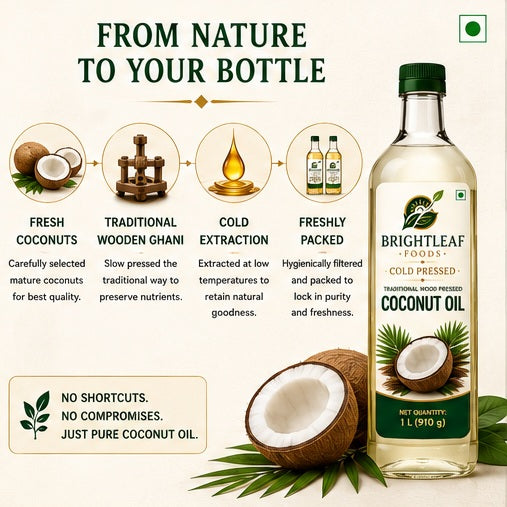 BrightLeaf Cold-Pressed Coconut Oil