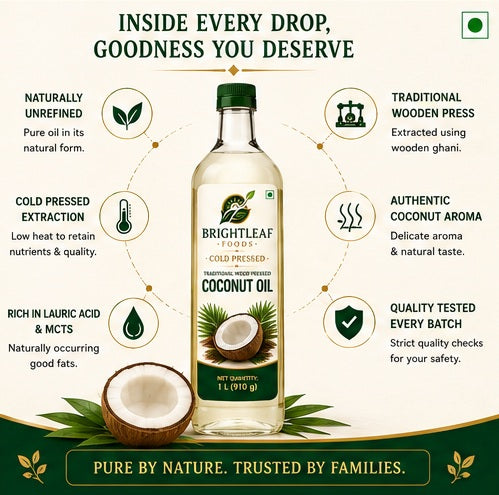 BrightLeaf Cold-Pressed Coconut Oil